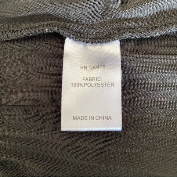 Crosby by Mollie Burch Navy Blue Black Velvet Ruffle Trim Blouse size medium - Picture 8 of 9